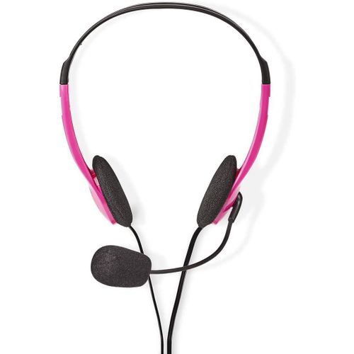 Nedis Casque pour PC Bandeau 2 fiches 3,5 mm (Filaire), ?couteurs, Noir