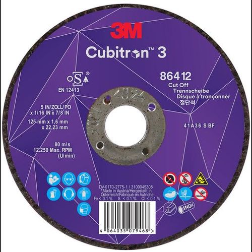 Disque à tronçonner Cubitron 3 125 x 1,6 mm 3M 86412C3