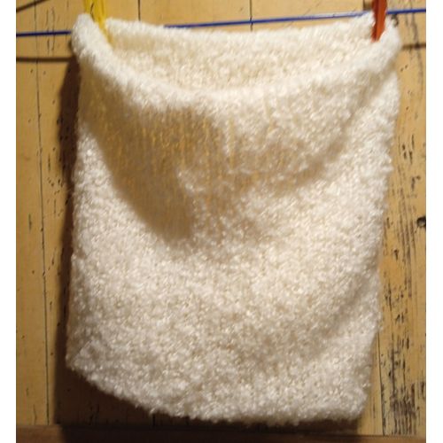 Snood / Tour De Cou - Doublé - " La Halle " - Blanc - 26 Cm De Haut