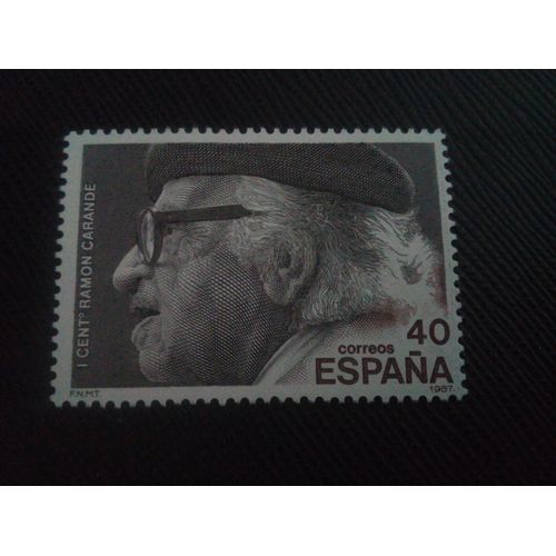 Timbre Espagne Yt 2519 Ramón Carande 1987 ( 030105 )
