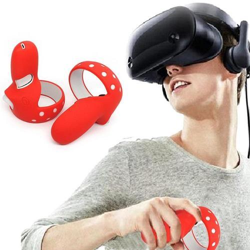 Vr Accessories Protective Cover For Oculus Quest 2 Vr Touch Controller Silicone Cover Skin Handle Grip For Oculus Quest 2 - Rouge