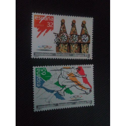 Timbre Espagne Yt 2524 - 2525 Séries: Jeux Olympiques De Barcelone 1987 ( 030105 )