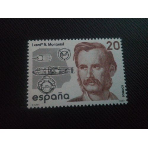 Timbre Espagne Yt 2527 Narciso Monturiol 1987 ( 030105 )