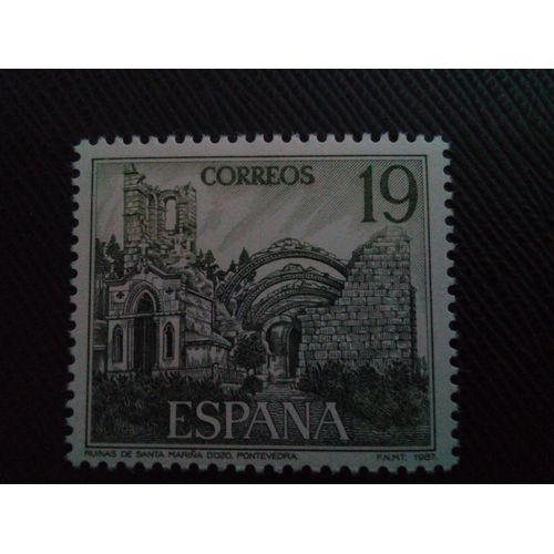 Timbre Espagne Yt 2514 Santa Maria D'ozo. Pontevedra 1987 ( 030105 )