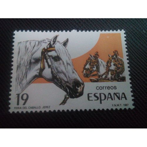 Timbre Espagne Yt 2516 Chevaux (Equus Ferus Caballus) 1987 ( 030105 )