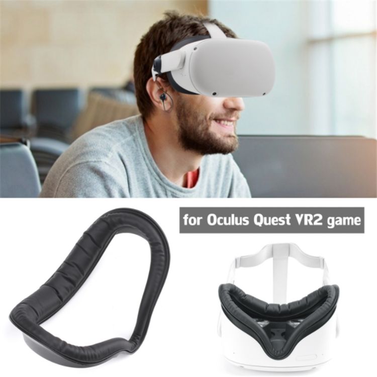 Silicone Vr Masque De Protection Pour Oculus Quest 2 Vr Lunettes Résistant À La Sueur - Pads Faciales De Remplacement