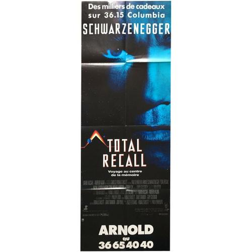 Total Recall - Véritable Affiche De Cinéma Pliée - Format 60x160 Cm - De Paul Verhoeven Avec Arnold Schwarzenegger, Rachel Ticotin, Sharon Stone, Michael Ironside - 1990