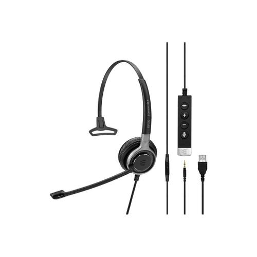 EPOS IMPACT SC 635 USB - Micro-casque - sur-oreille - filaire - USB, jack 3,5mm - noir, argent