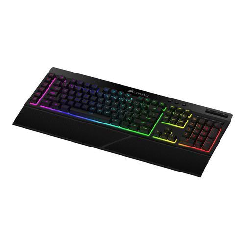 CORSAIR Gaming K57 RGB - Clavier - backlit - sans fil - USB, Bluetooth, 2.4 GHz - Français