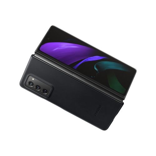 Samsung Leather Cover Ef-Vf916 - Coque De Protection Cuir Noir Pourgalaxy Z Fold2, Z Fold2 5g