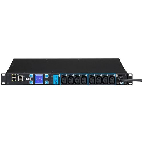Eaton ePDU G3 Managed - Unité de distribution secteur (rack-montable) - CA 230 V - monophasé - Ethernet 10/100, RS-232 - entrée : IEC 60320 C20 - connecteurs de sortie : 8 (power IEC 60320 C13) -...
