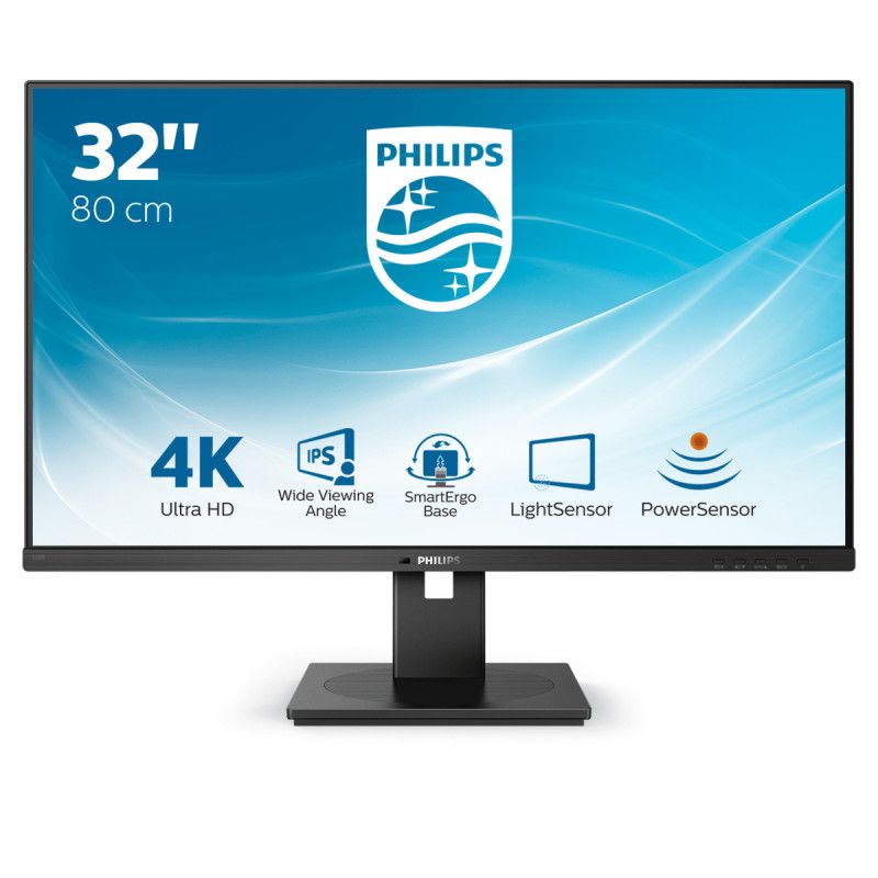 Philips 328B1 - Écran LED - 32" (31.5" visualisable) - 3840 x 2160 4K @ 60 Hz - VA - 350 cd/m² - 3000:1 - 4 ms - 2xHDMI, DisplayPort - haut-parleurs - texture noire