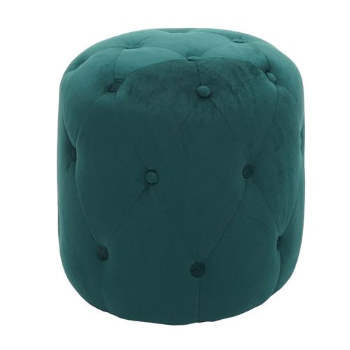 Tabouret Hwc-D22, Repose-Pieds, 42x39cm   Velours Vert Foncé