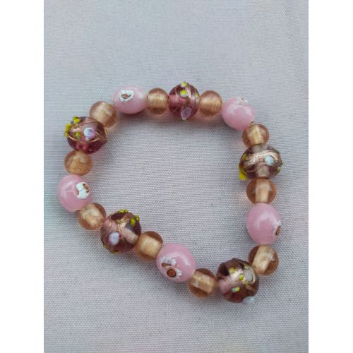 Bracelet Perles Tonalités Rose