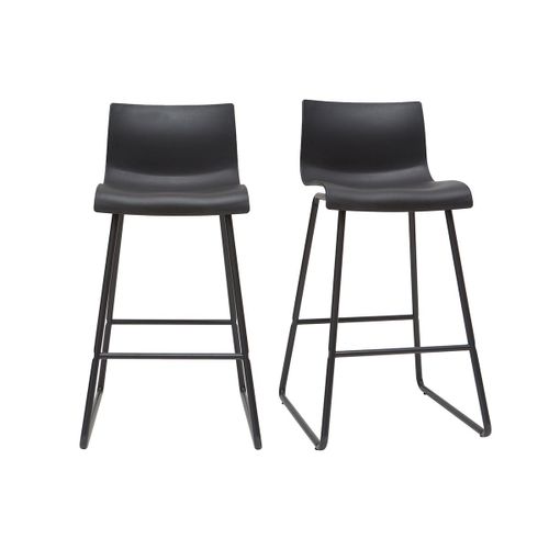 Tabourets De Bar Design Noir 65 Cm (Lot De 2) Ona