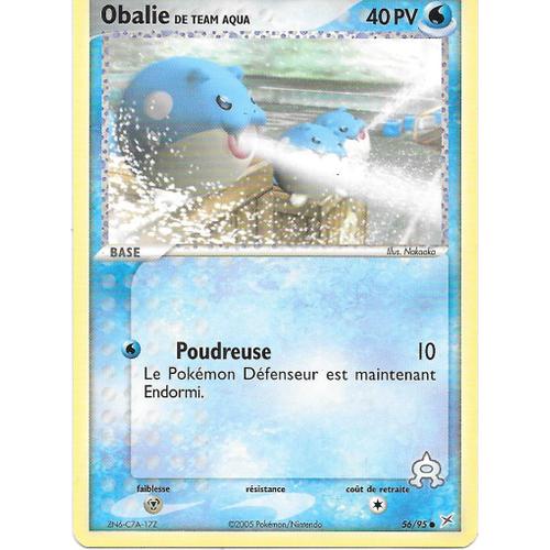 Carte Pokemon - Obalie 56/95 40 Pv - Set Ex Team Magma Vs Team Aqua (Fr)