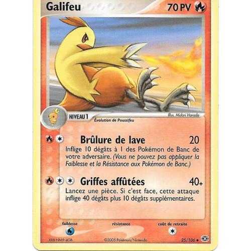 Carte Pokemon - Galifeu 25/106 70 Pv - Set Ex Emeraude (Fr)