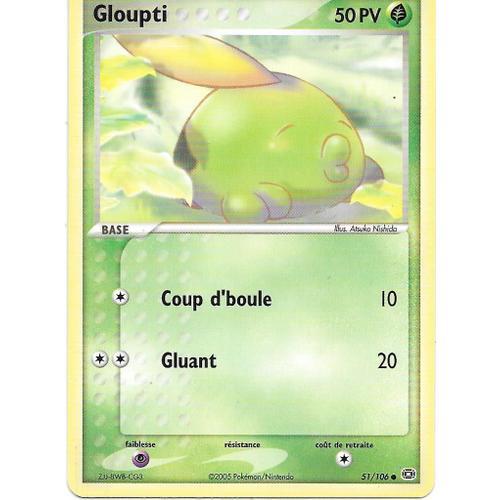 Carte Pokemon - Gloupti 51/106 50 Pv - Set Ex Emeraude (Fr)