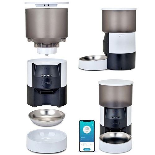 Distributeur De Croquettes Automatique Wifi 3 Kg Connecté Tuya Compatible Ios Et Android