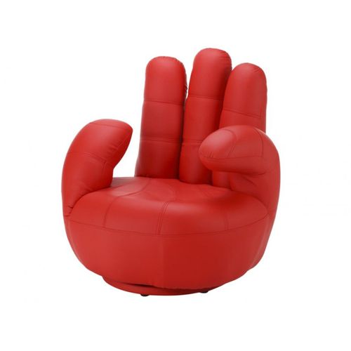 Fauteuil Main Pivotant Catchy En Simili - Rouge