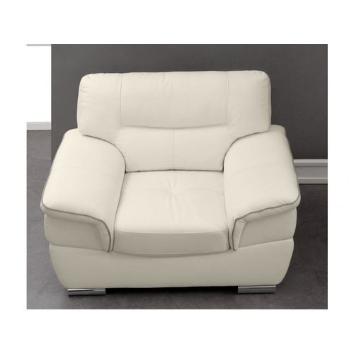 Fauteuil En Cuir Thibault - Ivoire
