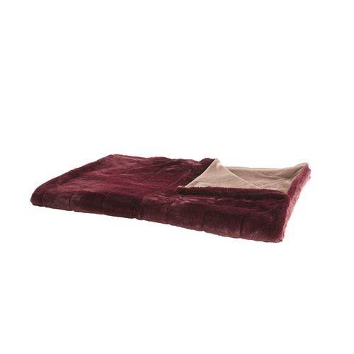 Plaid Rouge Bordeaux 150 X 200 Cm Tantan