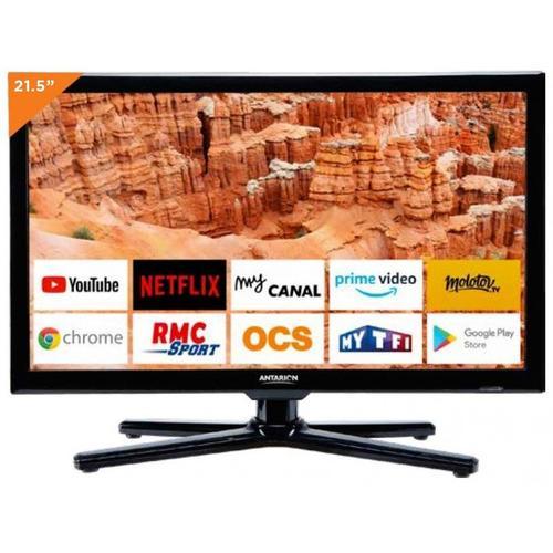 ANTARION TV2262 CONNECT TV LED 22" 55cm Téléviseur Full HD ANDROID Bluetooth Smart TV Camping Car