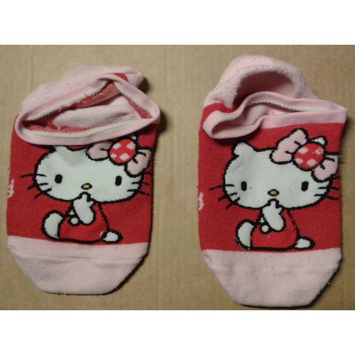 Chaussettes Socquettes Hello Kitty 12-24 Mois Avec Talon Anti-Glisse