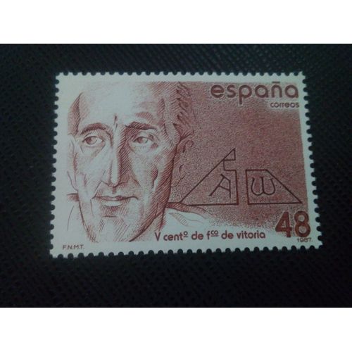 Timbre Espagne Yt 2498 Francisco De Vitoria 1987 ( 050105 )