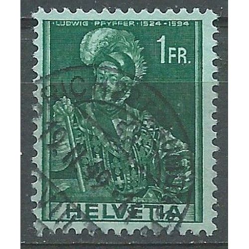 Timbre Suisse 1941 Les Événements Historiques Ludwig Pfyffer N° 363 Belle Oblitération