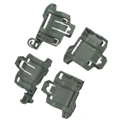 Jeu de 4 attaches pour fixation de panier d'origine Lave-vaisselle (00611473 BOSCH TECNIC GORENJE JUNKER CONSTRUCTA NEFF PELGRIM BALAY SIEMENS PITSOS ATAG BLAUPUNKT GAGGENAU VIVA AIRLUX)