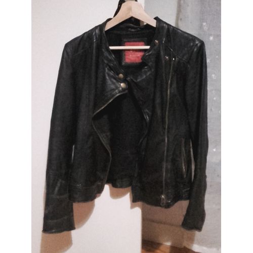 Veste En Cuir Noir Edc By Esprit S