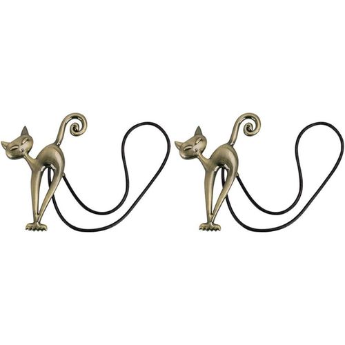 2pcs Embrasse À Rideaux Magnétique Attache Rideau Aimanté Boucle De Rideau Magnifique Clip Rideau En Motif De Chat Accessoires Pour Rideaux Pour Maison Salon Chambre Bureau