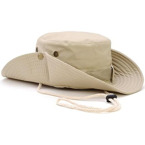 Homme Femme Soleil Chapeau De Pêcheur À Large Bord Pliable Casquette De Style Cowboy Pour Peche Safari Voyager Chasse Randonnée Jardin Camping Vélo