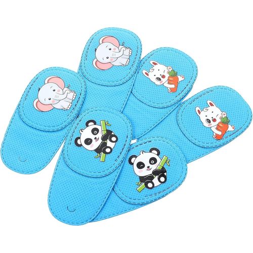 6 Pièces (¿Il Droit) Masque Pour Les Yeux, Masque Pour Les Yeux Droit Paresseux Simple, Masque En Verre Pour Les Yeux À Motif Animal Mignon Pour Les Enfants Souffrant D'amblyopie Et De Strabisme