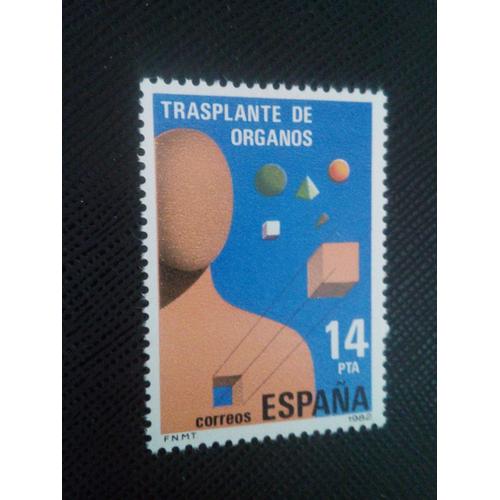 Timbre Espagne Yt 2291 Transplantations D'organes 1982 ( 050105 )