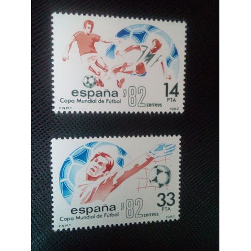 Timbre Espagne Yt 2288 - 2289 Coupe Du Monde De Football Espagne ´82 1982 ( 050105 )