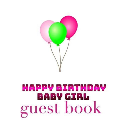 Happy Birthday Balloons Baby Girl Bank Page Guest Book