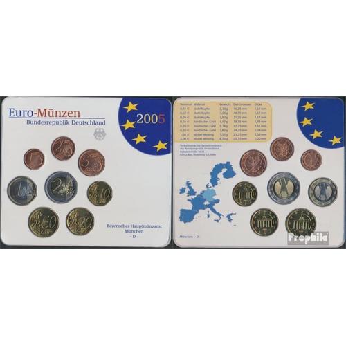 Rfa (Fr.Allemagne) 2005 D Stgl./Unzirkuliert Officiel Kursmünzensatz 2005 Euro-Après Enquête