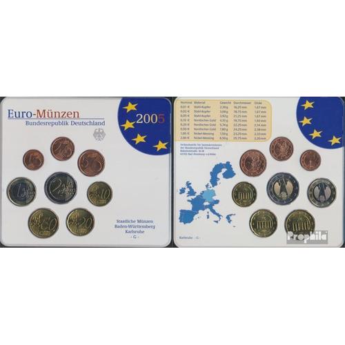 Rfa (Fr.Allemagne) 2005 G Stgl./Unzirkuliert Officiel Kursmünzensatz 2005 Euro-Après Enquête