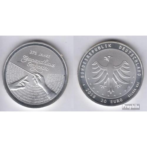 Rfa (Fr.Allemagne) Jägernr: 626 2018 G Stgl./Unzirkuliert Cuivre-Nickel 2018 20 Euro Gewandhausorchester