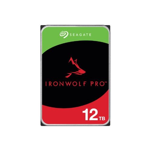 Seagate IronWolf Pro ST12000NT001 - Disque dur - 12 To - interne - 3.5" - SATA 6Gb/s - 7200 tours/min - mémoire tampon : 256 Mo - avec 3 ans de Seagate Rescue Data Recovery