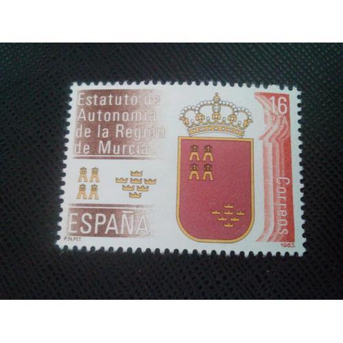 Timbre Espagne Yt 2335 Autonomie Murcie 1983 ( 050105 )