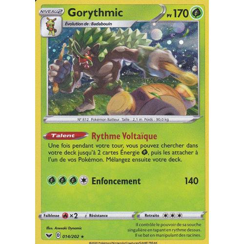 Carte Pokemon - Gorythmic - 170 Pv - 014/202 - Holo-Rare - Épée Et Bouclier - Duo Pack