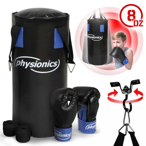 Sac De Frappe Pour Enfants - Rempli, Avec Gants - Sac De Boxe Junior, Punching Bag, Équipement De Mma, Muay Thai, Kickboxing, Arts Martiaux