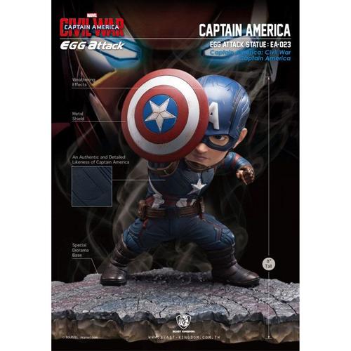 Captain America Civil War Statuette Egg Attack Captain America 20 Cm - Beast Kingdom Toys Bkdea-023