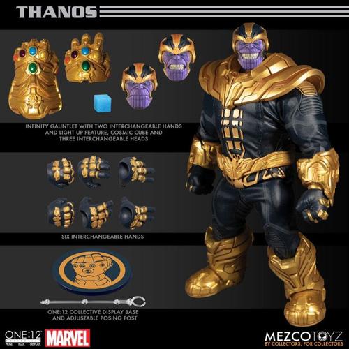 Marvel Universe Figurine Lumineuse 1/12 Thanos 21 Cm -  Mezco Toys Mez77330