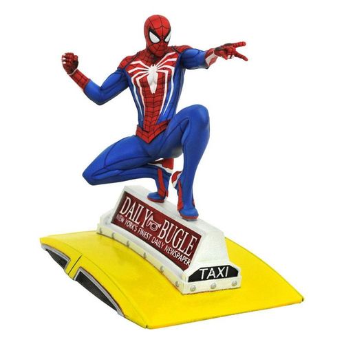Spider-Man 2018 Marvel Video Game Gallery Statuette Spider-Man On Taxi 23 Cm - Diamond Select Diamsep201925