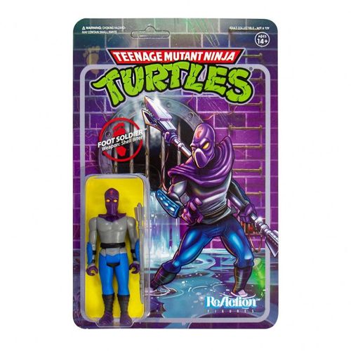 Tmnt: Figurine Reaction De Foot Soldier De 3,75 Pouces - Super7 Supretmntw01fsl01