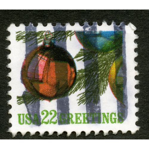 Timbre Oblitéré Usa 22 Greetings